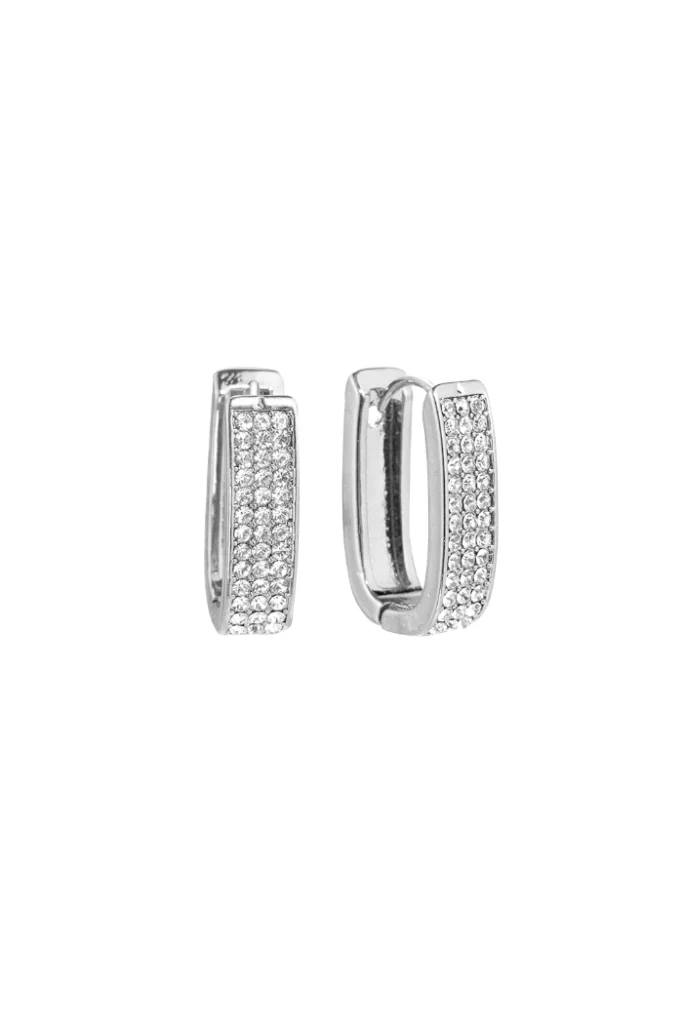 Oorbellen ovale triple diamond
