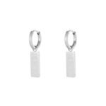 Amsterdam XXX oorbellen,Oorbellen, dames, stainless steel, lengte 6 cm, zilver kleurig
