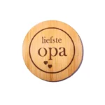 Flesopener, Flesopener, cadeau, vaderdag, bamboe, met tekst