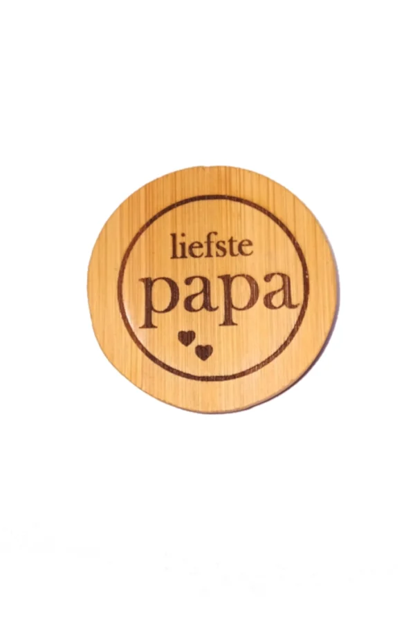 Flesopener, Flesopener, cadeau, vaderdag, bamboe, met tekst