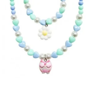 Elastieken ketting en armband uil
