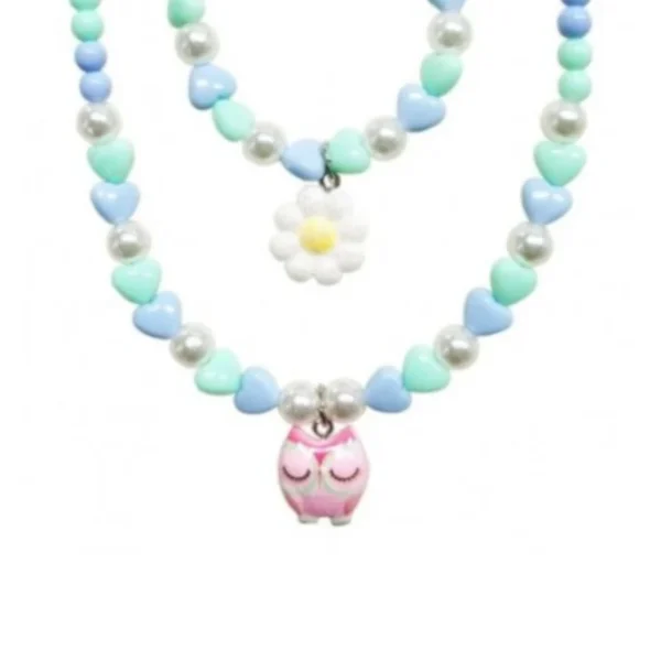 Elastieken ketting en armband uil