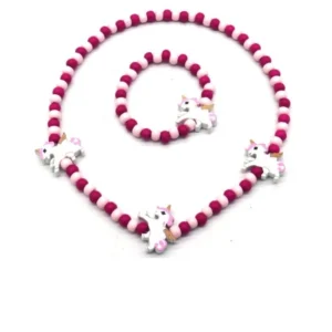 Elastieken ketting en armband unicorn