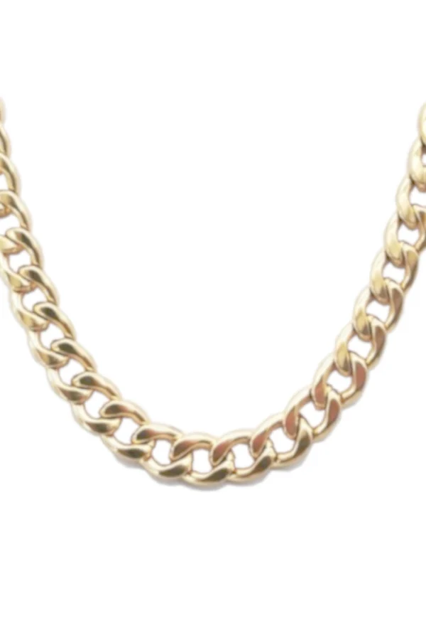 Set Gourmet ketting met armband, Set ketting met armband, heren, ketting lengte 60 cm, armband 22 cm breedte, 11 mm, goud kleurig