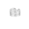 Ring dunne lagen, stainless steel, onesize, zilver kleurig