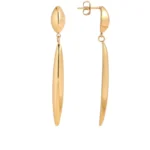 Oorbellen dance pin, Oorbellen, stainless steel, goud kleurig,