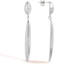 Oorbellen dance pin, Oorbellen, stainless steel, zilver kleurig,