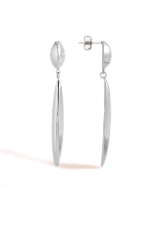Oorbellen dance pin, Oorbellen, stainless steel, zilver kleurig,