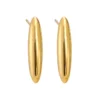 Oorbellen long shimmer, oorbellen, stainless steel, goud kleurig,