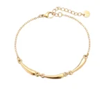 Armband long drop, Armband, stainless steel, goud kleurig,