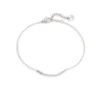 Armband thin smile in thin, Armband, Stainless steel, 17 cm, zilver kleurig,