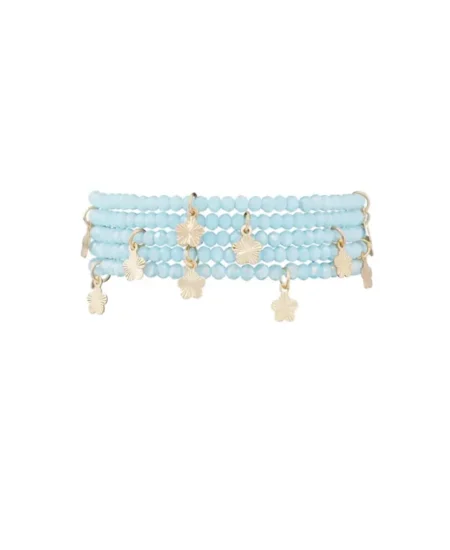 Armband met bloem bedels