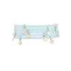 Armband met munt bedels, Armband, kristal, koper, 18 cm, blauwe kleur,