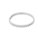 Schakel bangle armband, stainless steel, 6 bij 5 cm, zilver kleurig,