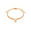 Armband lucky fortune, Armband, polyester, stainless steel, oranje met goud, imitatie parels