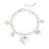 Endless love armband, armband, stainless steel, 16 + 3 cm, 5 hartjes, zilver kleurig,