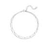 Enkelbandje dubbellaags met cirkels, Enkelbandje, dames, stainless steel, 22 + 5 cm, zilver kleurig,