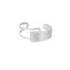 Grote gestructueerde vintage armband, stainless steel, 2,7 cm breed, zilver kleurig,