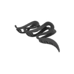 Haarklem matte krul, plastis, lengte 13 cm, kleur zwart