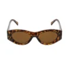 Retro look zonnebril, zonnebril, kunststof, onesize, bruin met zwart,
