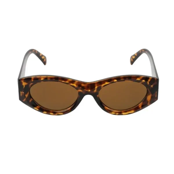 Retro look zonnebril, zonnebril, kunststof, onesize, bruin met zwart,