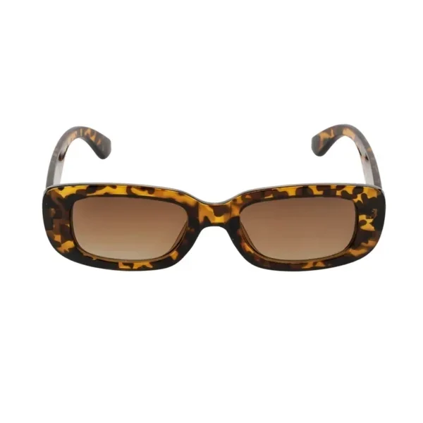 Retro zonnebril, zonnebril, kunststof, onesize, bruin met zwart,
