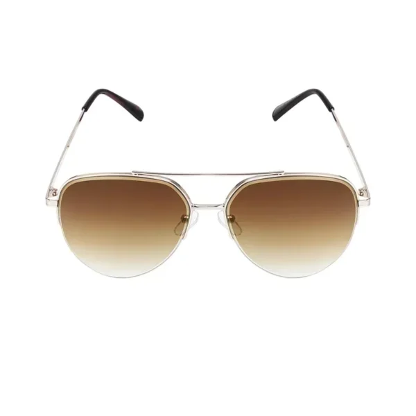 Zonnebril aviator style, Zonnebril, kunststof, stainless steel, bruin,