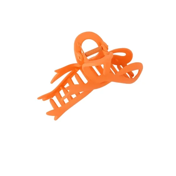 Oranje strik haarklem, kunstof, 11 cm, oranje kleur,