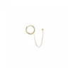 Boei oorbellen, stainless steel, lengte 2,5 cm, goud kleurig,