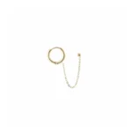 Boei oorbellen, stainless steel, lengte 2,5 cm, goud kleurig,