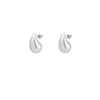 Druppel oorbellen groot, stainless steel, lengte 2,6 cm, in zilver kleurig,