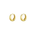 Kleine hoop oorbellen, stainless steel, 1,4 x 1,4 cm, rbreed op lopende oorbellen, goud kleurig,
