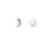 Oorbellen druppel vorm, stainless steel, 1,4 bij 1,1 cm, druppel vorm, zilver kleurig,