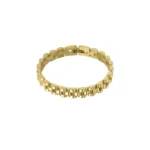 Classy schakelarmband, armband, stainless steel, 18 cm, 8 mm breed, goud kleurig,