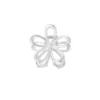 Haarklem flower power, aluminium, 7 x 7,2 cm, open bloemvorm, zilver kleurig,