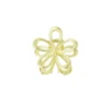 Haarklem flower power, aluminium, 7 x 7,2 cm, open bloemvorm, goud kleurig,