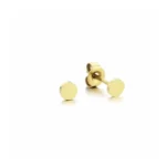 Rond oorknopje, oorknopjes, stainless steel, 0,4 mm, goud kleurig,