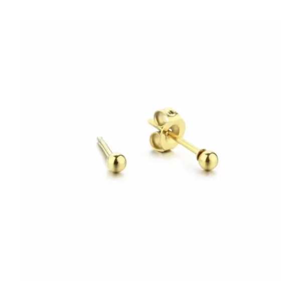Oorstekers knopje, stainless steel, knopje van 0,2 mm, goud kleurig,