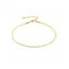 Plat enkelbandje 3mm, stainless steel, lengte 22+ 4 cm, 3mm breed, goud kleurig