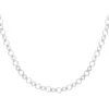 Ketting kleine en grote schakels, stainless steel, 39 + 5 cm, zilver kleurig