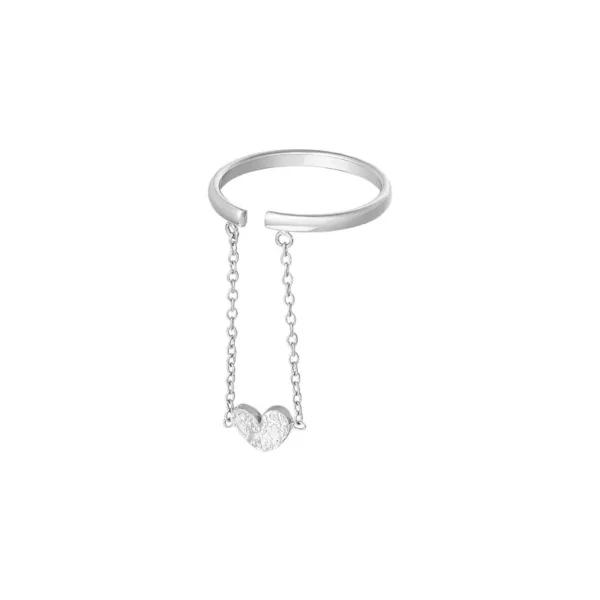 Ring hart met ketting