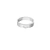 Ring basic met steentje, Ring, stainless steel, zirkonium, zilver kleurig