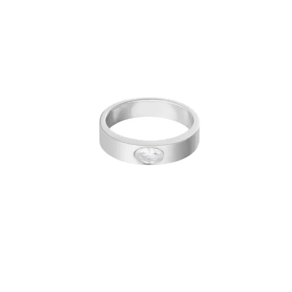 Ring basic met steentje