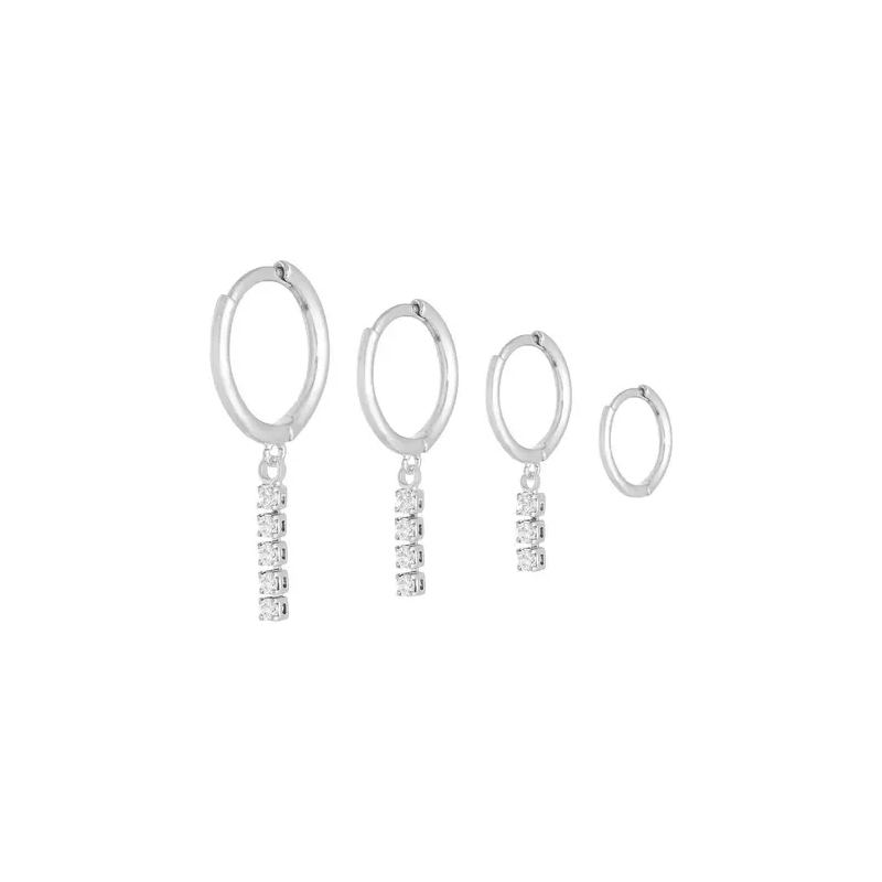 Oorbellen dangling diamonds