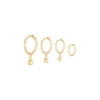 Oorbellen set basic love, stainless steel, goud kleurig, set van 4,