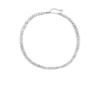 Diamands ketting, Ketting, stainless steel, zirkonium, 38 cm, zilver kleurig