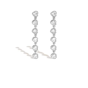 Diamond hearts oorbellen
