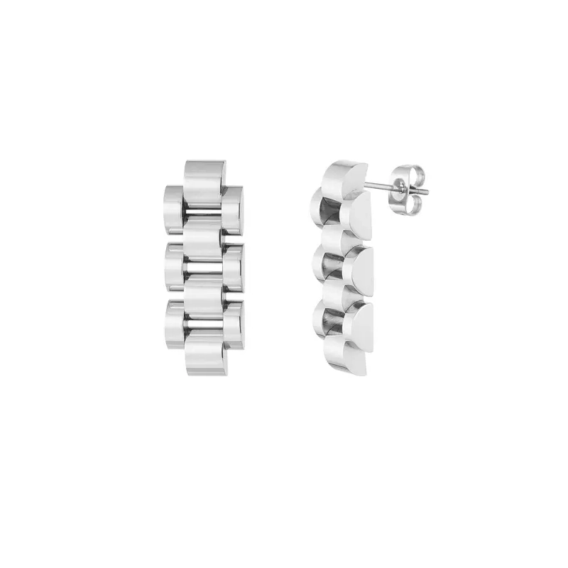 Lange schakel oorbellen