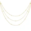 Ketting met een twist, Ketting, stainless steel, 39 + 5cm, goud kleurig