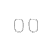 Ovale oorringen, Oorbellen, Dames, stainless steel, 2 bij 1cm, zilver kleur